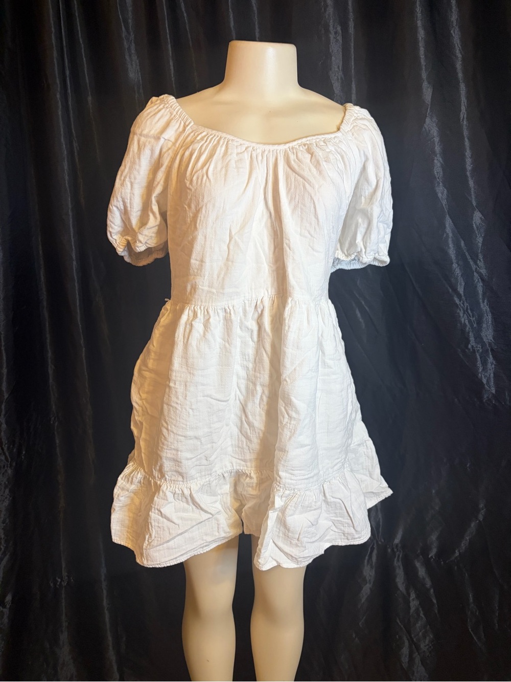 Universal Thread White Off-Shoulder Ruffle Mini Dress